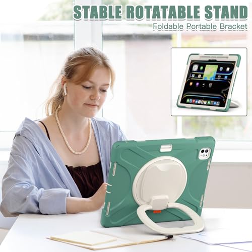 Coque iPad Pro 13 2024 pour enfants protégeant des chutes avec sangle de transport - 4