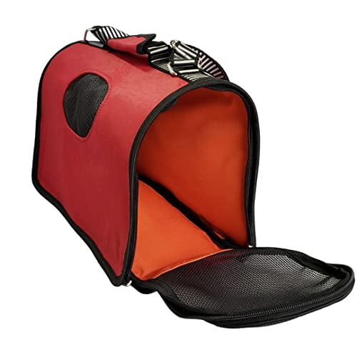 Bolsa de passeio para Pet pequena vermelha Maria Adna