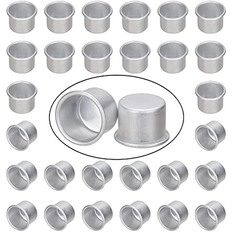 30 Stück Silber Kerzenhalter für Stabkerzen, Metall Kerzentüllen für Stumpenkerzen, Teelichthalter für Teelichter Tafelkerzen, Klein Kerzenständer für Wohn Esszimmer Schlafzimmer Cover