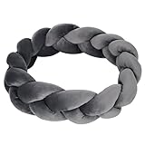 PawHut Hundebett Hundekissen kleine Hunde, Ø55 x 14 cm Hundekorb waschbarer flauschig Hundesofa Hundematte mit weiche Polsterung, Grau