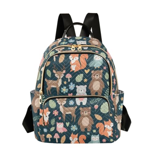 Sac à dos matelassé femme bleu sarcelle à motif vague et plusieurs poches zippées taille Medium