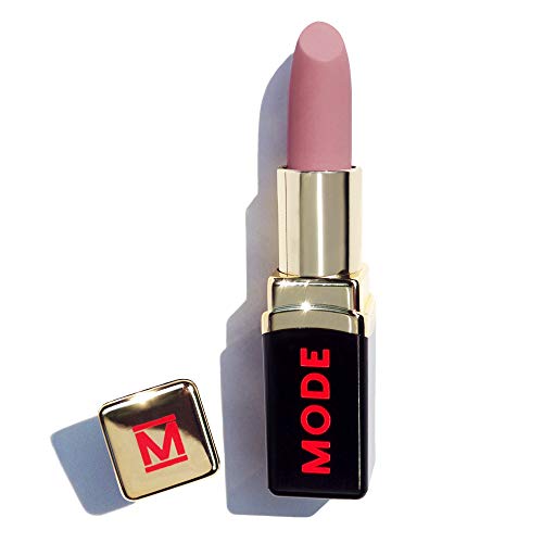 MODE Pink Beige Nude Lipstick Virgin Matte Areni Noir DISCREET DALLIANCE Long Lasting Pigment Rich Lip Color, Nourishing Natural Skincare Fruit Oils, Organic Shea Butter