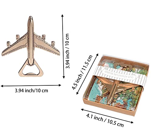 12 Pcs Airplane Bottle Opener With Gift Box For Baby Shower Return Gifts And Party Favor Wedding Birthday Decorations (12Pcs With Gift Box) #TOP2