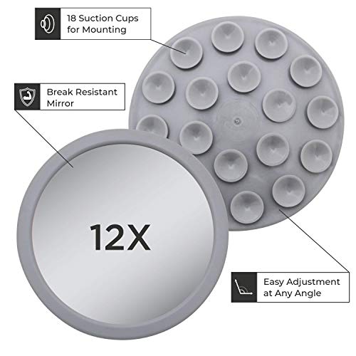 Zadro 12X E-Z Grip Spot Mirror, cinza