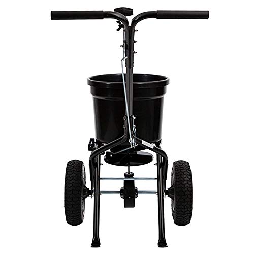 Brinly P20-500BHDF-A Push Spreader with Side Deflector Kit and Hopper Grate, 50 lb. Capacity, Matte Black - Thumbnail 4