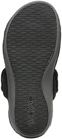 Vionic Women’s Forever Slide Slipper - Comfortable Spa House Slippers That Includes an Orthotic Insole and Cushioned Outsole for Arch Support, Black Terry 8 Medium | Image 2