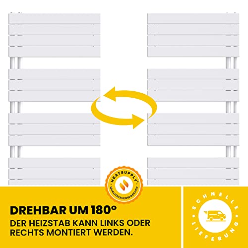 Paneelheizkörper Heatsupply Design Handtuchheizkörper elektrisch 1510 x 600mm