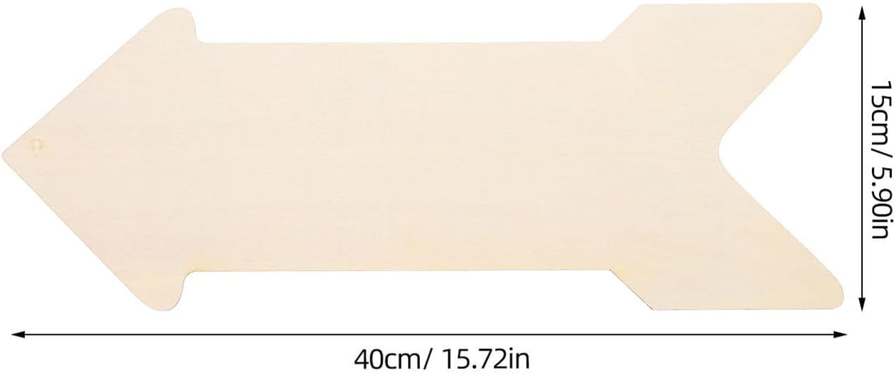 Sewroro 8pcs Blank Arrow Shape Hanging Wooden Plaques DIY Craft Project Wood Signs Farmhouse Home Decor Accessories for Festival and Wall Art