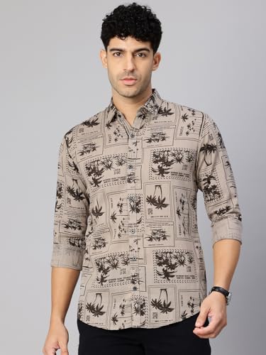 Image of Majestic Man Men's Stylish Unique Print Casual Shirt - Pure Cotton| Full Sleeve | Trendy & Comfortable