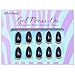 Black Press On Nails Almond - BTArtbox Short Press On Nails with Nail Glue, Fit Perfectly & Natural Reusable Stick On Nails in 16 Sizes - Soft Gel Glue On Nails Kit, Black Velvet