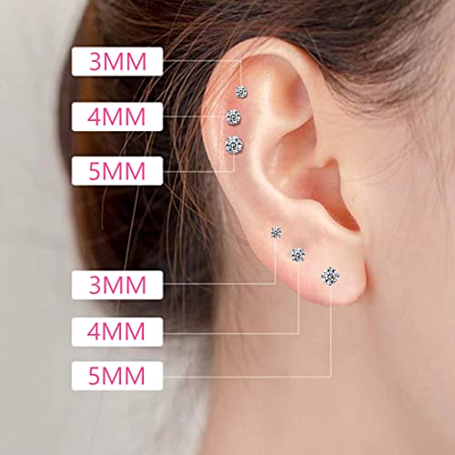 Nose Rings Hoops Stud Earrings For Women Men Hypoallergenic Silver Earrings Studs Multipack Cubic Zirconia Studs Septum Rings Titanium Surgical Steel Cartilage Piercings For Tragus Helix Conch Rook Daith Lip Nostril Piercing Jewelry #TOP5