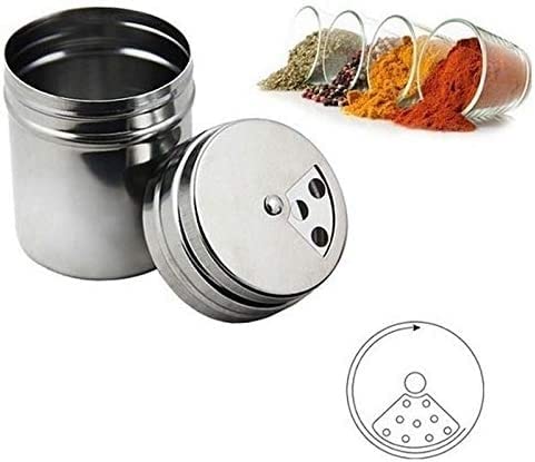 Lot De 2 Bouteilles à épices Sel Et Poivre En Acier Inox 304 - Design Doré, Grande Capacité - Pour Cuisine, Camping, Barbecue - 5
