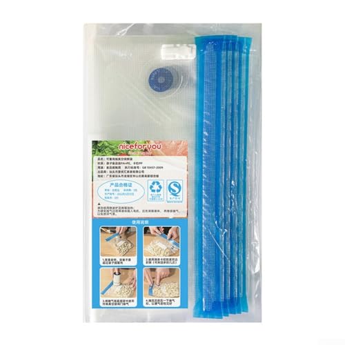 Filteilect Juego de bolsas de sellado al vacío reutilizables para guardar alimentos (C: 5 bolsas x 26 x 28)