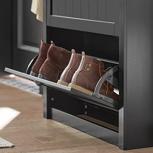 Sobuy Scarpiera 2 Ante 4 Ripiani, Marrone - 6