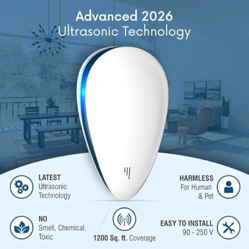 Image of Ultrasonic Electric Pest Repellent Machine to Repel Lizard,Rat,Cockroach,Mosquito,Home Pest Rodent Repelling Aid for Reject Ants for Reject Insect Mosquito Killer Machine (Pack of 1)