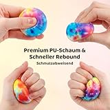 Koogel 12 Stück Stressbälle Tie-Dye, Anti-Stress-Bälle zum Stressabbau & Entspannung, Knetball zur Linderung von Angst, Mitgebsel Kindergeburtstag & Büro Gadget für Erwachsene