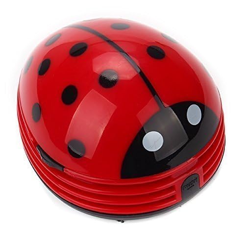 E ECSEM Mini Portable Handheld Cordless Tabletop Crumb Sweeper Desktop Dust Vacuum Cleaner Cute Cartoon Battery Operated - Thumbnail 2