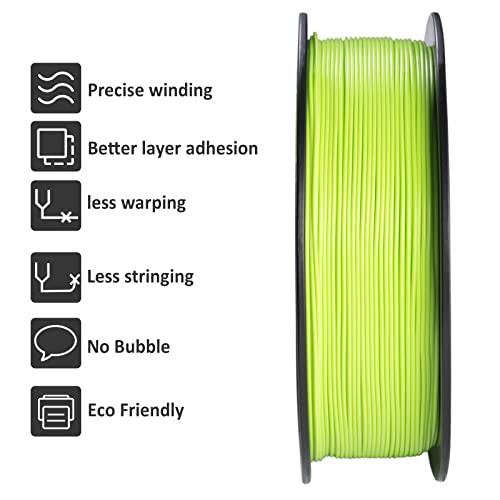 Image of Geeetech 1.75mm PLA 3D Printer Filament, 1kg Spool (2.2lbs), Upgrade Tidy Winding Tangle-Free, Dimensional Accuracy + /- 0.03mm, Apple Green