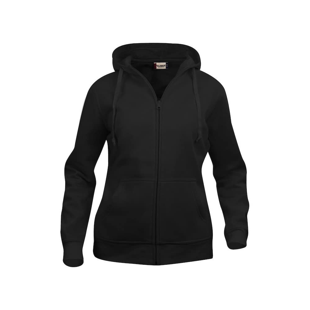 CliQue Womens/Ladies Plain Full Zip Hoodie (XS) (Black)