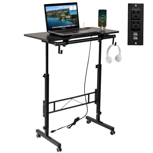 Image of SIDUCAL Standing Desk Height Adjustable with Tiltable Tabletop, Black