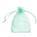 Produktbild YFZYT Organza Taschen Net Garn Schmuckbeutel mit Vielfältig Farben Hochzeit Süßigkeiten Säckchen Geeignet für Männer und Frauen, 100 Stück, 7 x 9 cm, Aqua grün