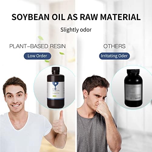 ANYCUBIC 3D Printer Rapid Resin, UV 405nm Plant Based Photopolymer Resin for LCD 3D Printing Black 1000g