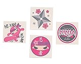 Ninja Girl Tattoos - 72 pc