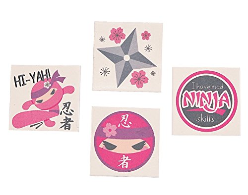 Ninja Girl Tattoos - 72 pc