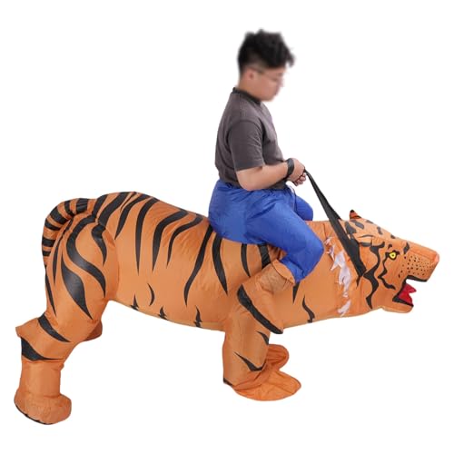 Costume de Tigre Gonflable en Polyester 210T Ultra Résistant avec Souffleur - 7