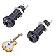6,35 mm Stereo Klinkenbuchse, 2 Stück Stereo Klinkenbuchse, Mit 3 Poligem Gitarren Bass 1/4 Zoll Für Gitarre, Bassinstrumente, Zubehör, Schwarz