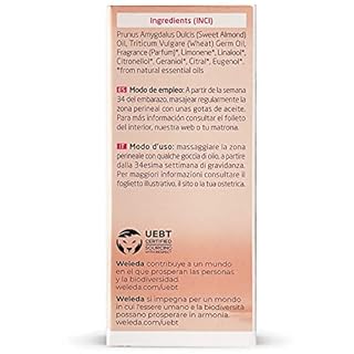 Weleda olio massaggio perineale, prodotto cosmetico per massaggi perineo pre e post gravidanza, trattamento specifico per il pavimento pelvico, dermatologicamente testato (1x50 ml)