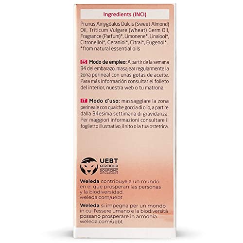 Weleda olio massaggio perineale, prodotto cosmetico per massaggi perineo pre e post gravidanza, trattamento specifico per il pavimento pelvico, dermatologicamente testato (1x50 ml) - Immagine 2
