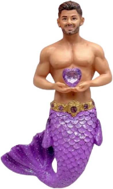 December Diamonds 55-55490 February Amethyst Merman Ornament 4.5 Inches