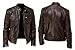 Elyora Men’s Leather Jacket Classic Biker Style Motorcycle Coat Fit Fashion Outerwear for Casual, Travel & Work Lightweight Fall & Winter Jackets for Men (US, Alpha, Large, Regular, Regular, Brown)