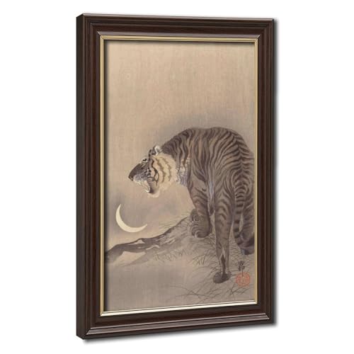 Impression sur toile Tigre et lune Ohara Koson pour salon cosy