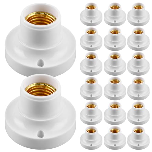 20 pezzi attacco universale E27 portalampada: WIYETY E27 LED portalampada portalampada con filettatura per corridoi, scale, balconi, armadi, cantine