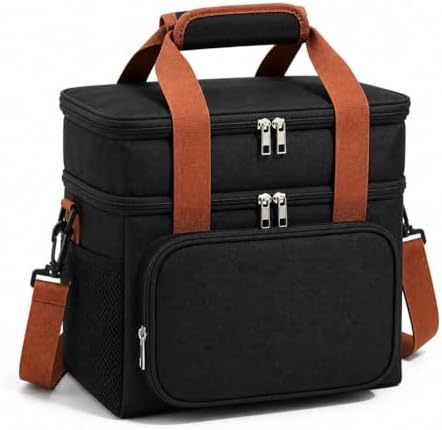 Bolsa Térmica Grande 2 Compartimentos para Marmita e Bebidas, Lan...