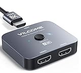 HDMI 2.1 Switch, Vilcome Ultra HD 8K HDMI Switcher Splitter 48Gbps High Speed Support HDR 8K@60Hz, 4