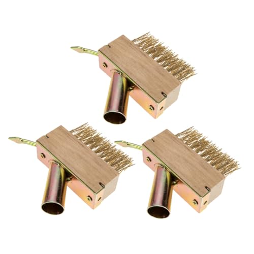 UPKOCH Spazzola per Diserbo e Pulizia Pavimentazioni Esterne Set da 3 Pezzi Filo D’Acciaio, per Rimozione Muschio e Detriti da Fughe, Vialetti, Patii e Marciapiedi, Utensile Manuale