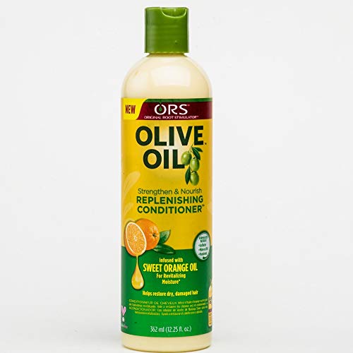 ORS Olive Oil Strengthen & Nourish Replenishing Conditioner infused with Sweet Orange Oil for Revitalizing Moisture 12.25 Ounce (Pack of 3)