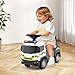 Licensed Scania Ride on Push Car by INFANS with 3 Sound Effects, Storage, Toddler Sliding Police Truck, White