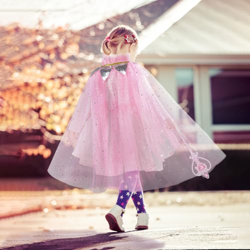 image for Meland Princess Dress up Clothes for Little Girl, 11Pcs Princess Cape 