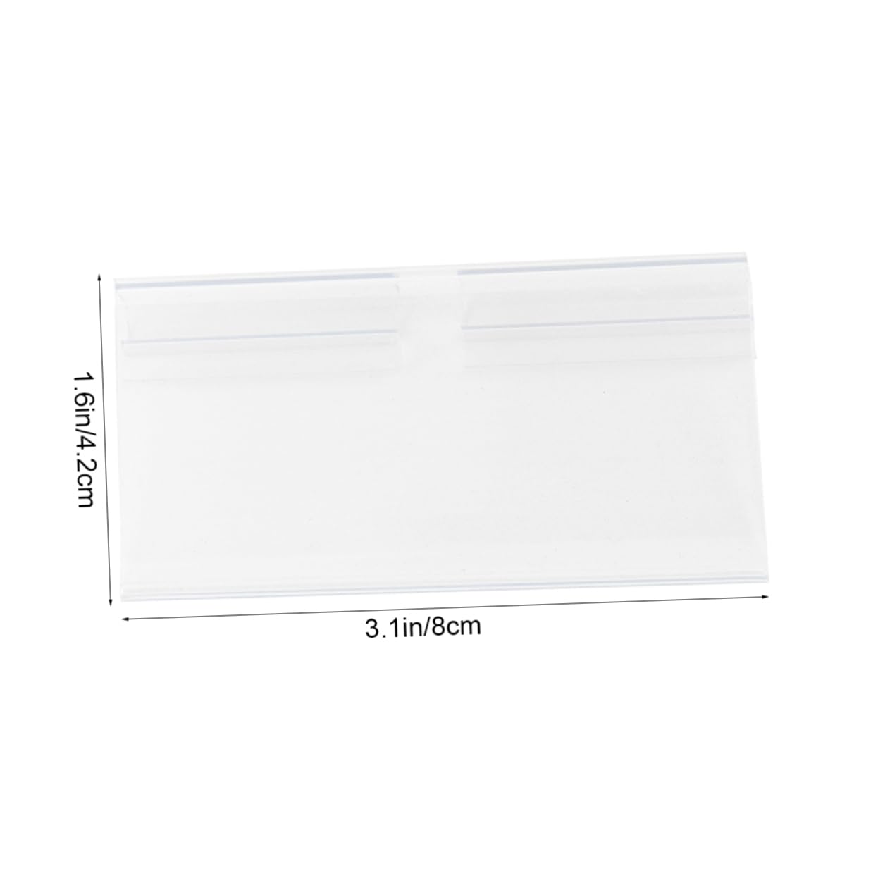 100 Étiquettes de Prix PVC Transparentes pour Supermarché et Magasin