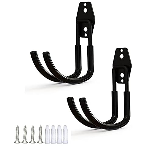 QYLJZB 2Pcs Heavy Hook Outdoor, Garden Hose Holder with Screw Patio Hose Bracket Ideal for Fixing On The Wall Metal Convenient To Use Durable Garden Decoration Cover