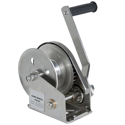 Winche manual de acero inoxidable con mecanismo autoblocante