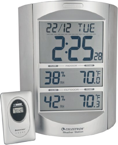 Celestron 47007 Large Format LCD Weather Station (Silver)