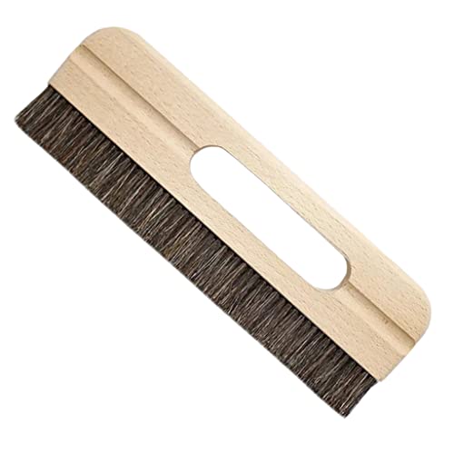 Sinyiol 1 Piece Large Wallpaper Brush, 10.6 Thick Horse Hair Wallpaper Smoothing Brush Paste Brush Wallpaper Smoothing Tool with Wooden Handle