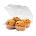 Detroit Forming LBH-8604 4 Compartment Clear OPS Plastic Hinged Locking Muffin Cupcake Container 8