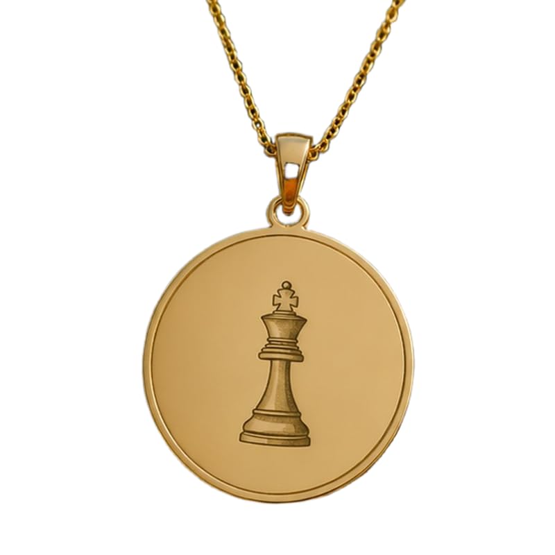 Collier roi d'échecs argent et or, le bijou mixte pour vos looks quotidiens