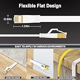 HUGIN CAT 8 Ethernet Cable 8m, 40Gbps 2000MHz High Speed Internet LAN Cable, Gigabit CAT8 Network Cable Wire POE with RJ45 Connector for Gaming X box PS5 PS4 Switch Modem Router PC (8m, white) - Image 5